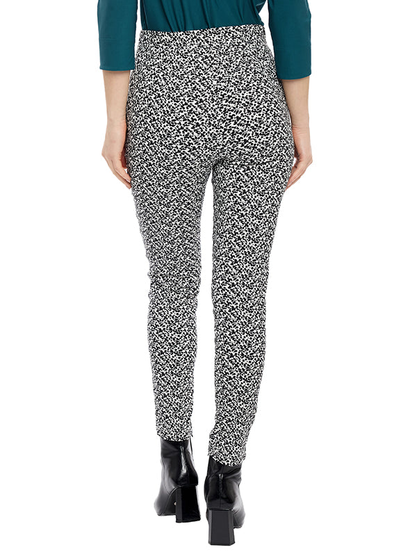 Pantalón Skinny de Bengalina con Estampado Floral