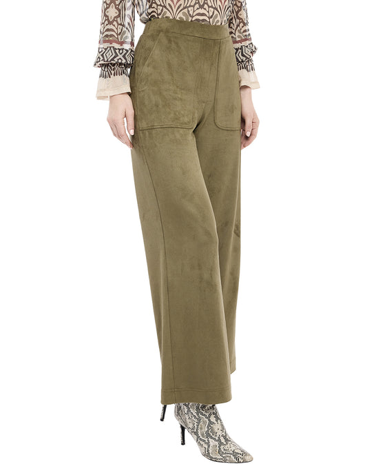 Pantalón Tipo Suede Liso