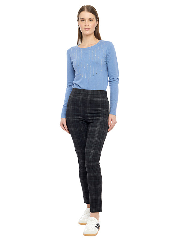 Pantalón Super Ponti Estampado Cuadros Skinny