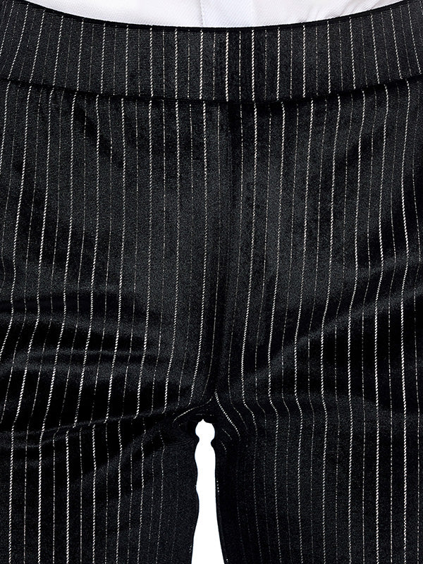 Pantalón Velour Estampado a Rayas