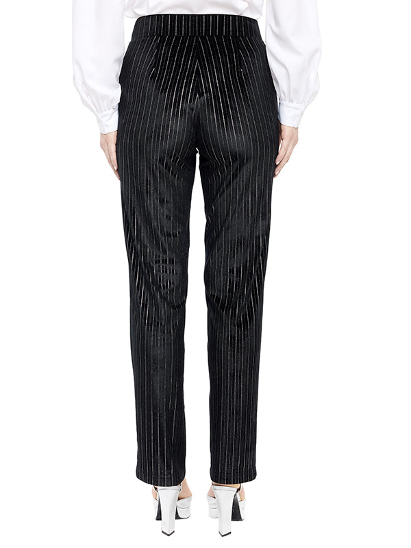 Pantalón Velour Estampado a Rayas