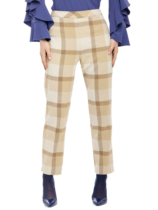 Pantalón Tafetán Preteñido a Cuadros
