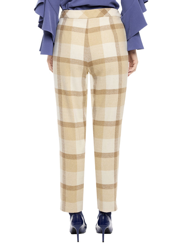 Pantalón Tafetán Preteñido a Cuadros