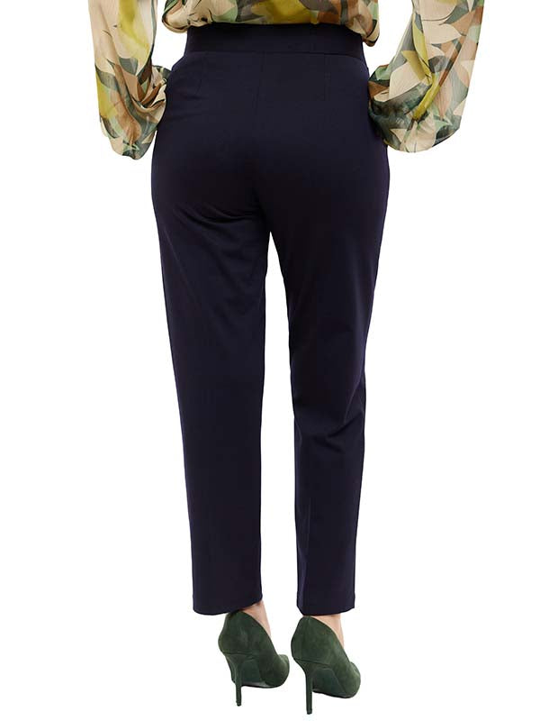 Pantalón de Super Ponti Liso de Cintura Alta y Corte Recto