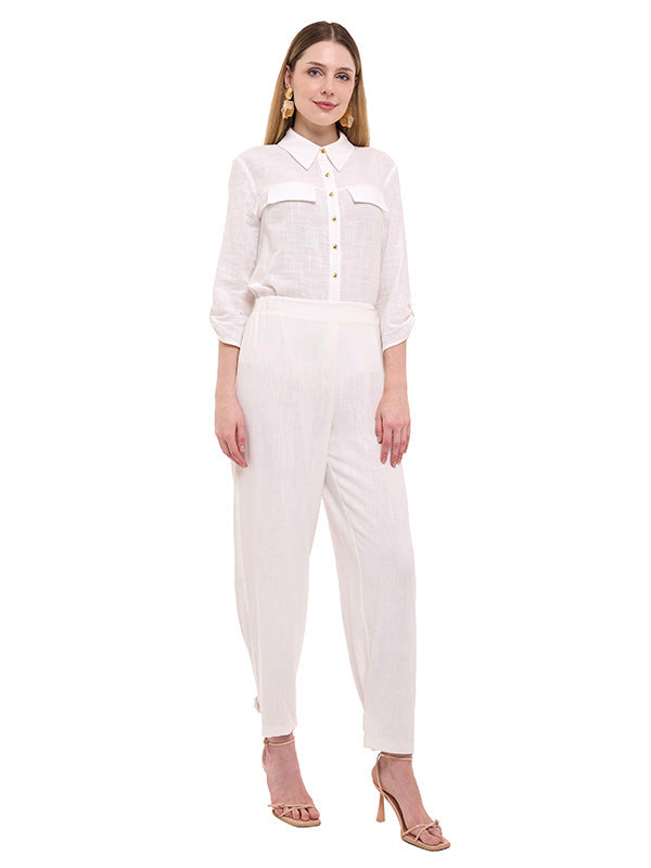 Pantalón de Lino Liso