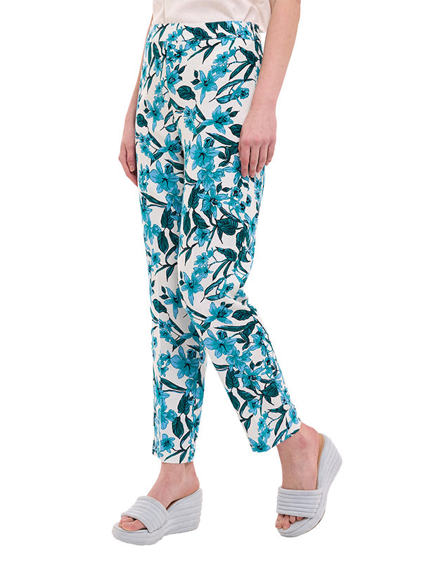 Pantalón de Lino Estampado Multiformas
