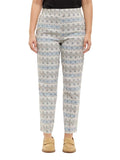 Pantalón de Bengalina con Estampado Étnico y Corte Recto