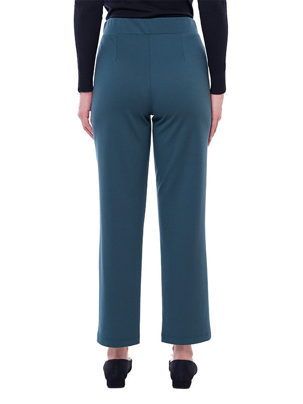Pantalón de Super Ponti Liso con Cintura Alta y Pierna Recta