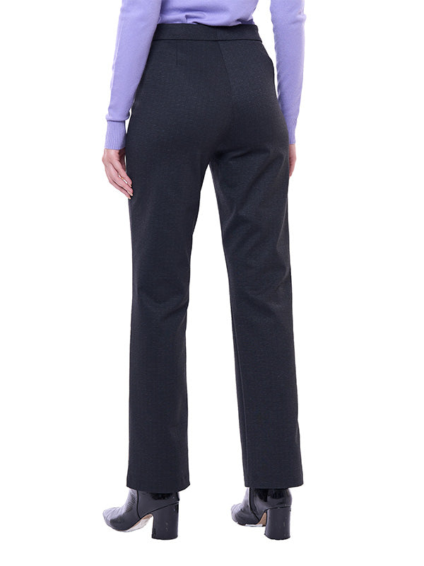 Pantalón de Super Ponti para Dama con Pinzas Cintura Alta Pierna Recta
