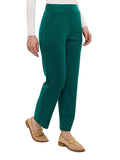 Pantalón de Super Ponti para Dama Liso con Pinzas Cintura Alta