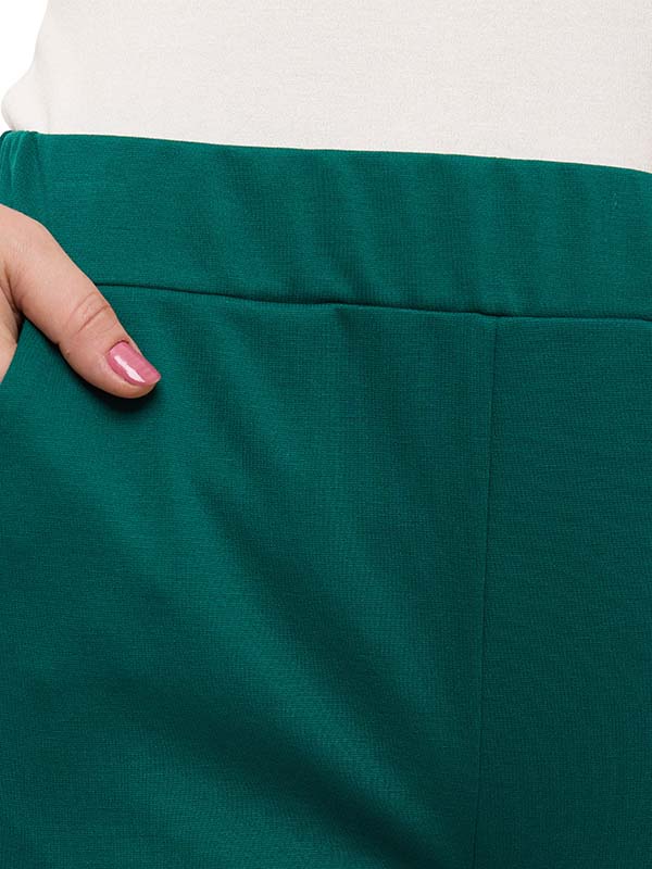 Pantalón de Super Ponti para Dama Liso con Pinzas Cintura Alta