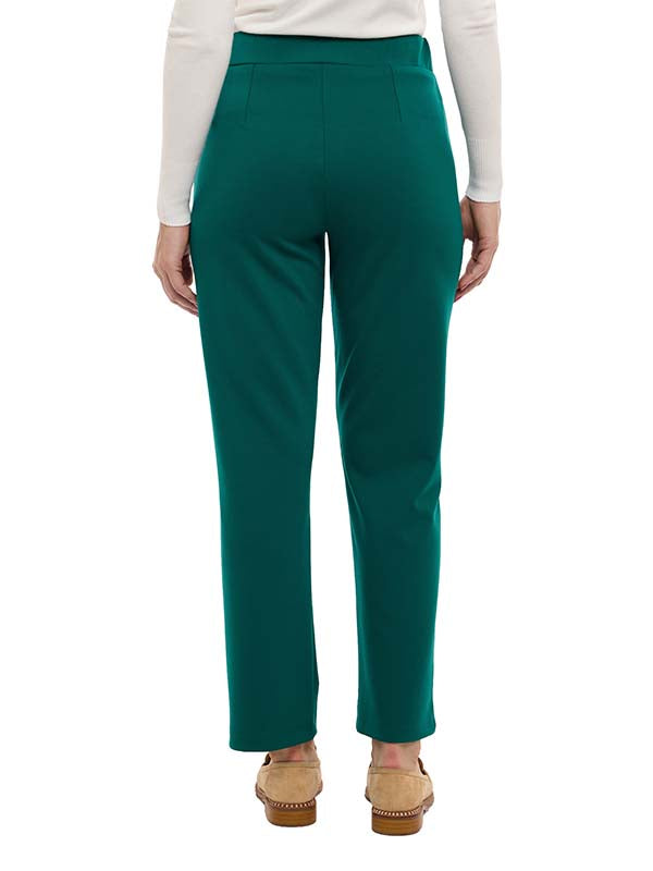 Pantalón de Super Ponti para Dama Liso con Pinzas Cintura Alta