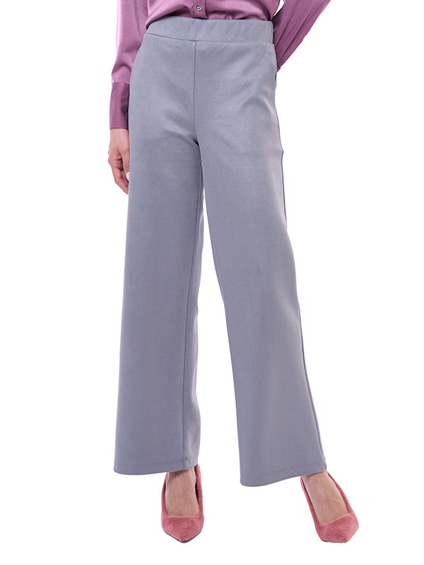 Pantalón de Super Ponti para Dama Liso Cintura Alta Pierna Recta