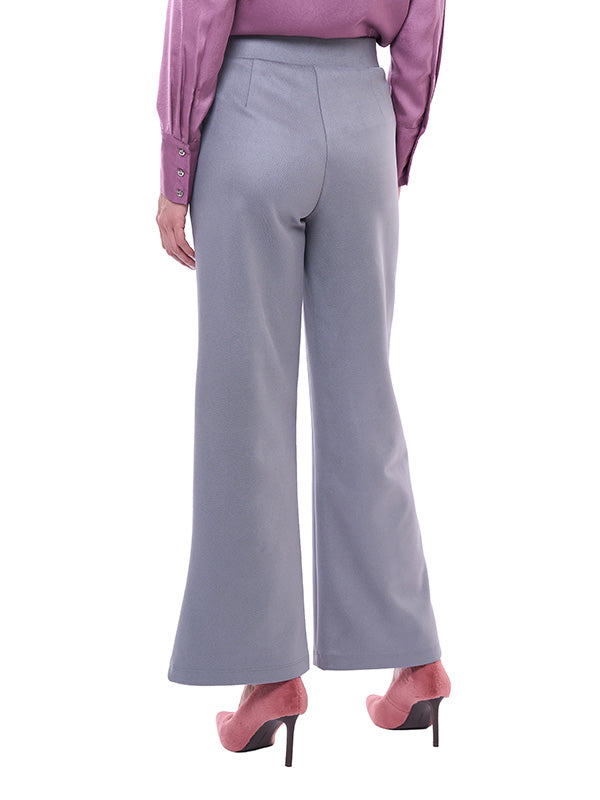 Pantalón de Super Ponti para Dama Liso Cintura Alta Pierna Recta