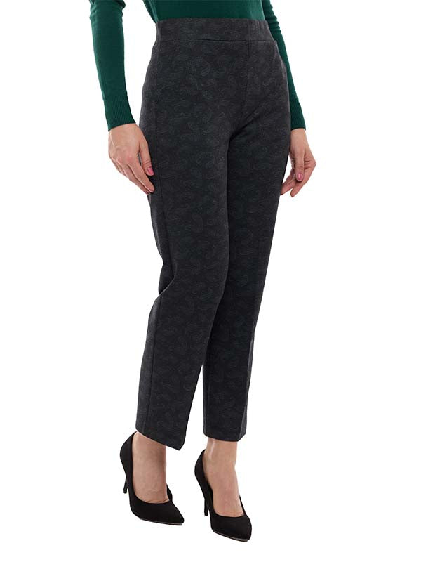 Pantalón de Super Ponti Estampado Paisley de Tiro Alto