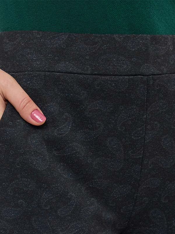Pantalón de Super Ponti Estampado Paisley de Tiro Alto