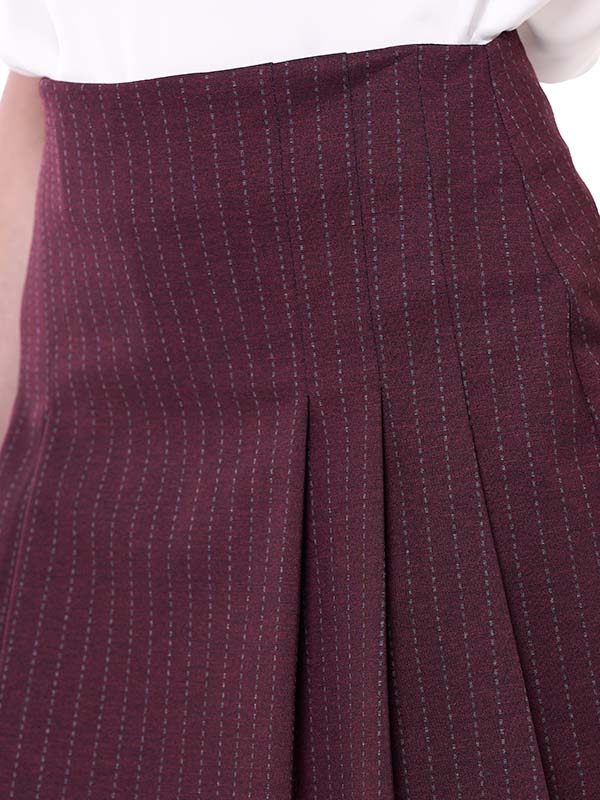 Falda Corta de Súper Ponti Estampada con Rayas