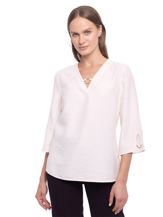 Blusa con Escote en V