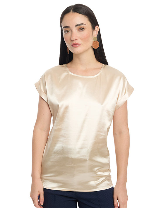 Blusa de Hombro Prolongado con Valenciana