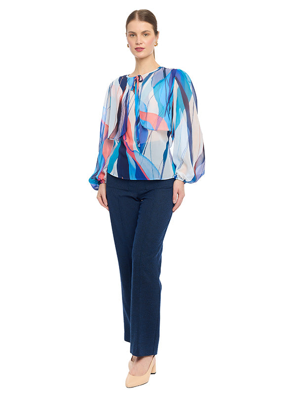 Blusa Efecto Doble Prenda con Manga Aglobada