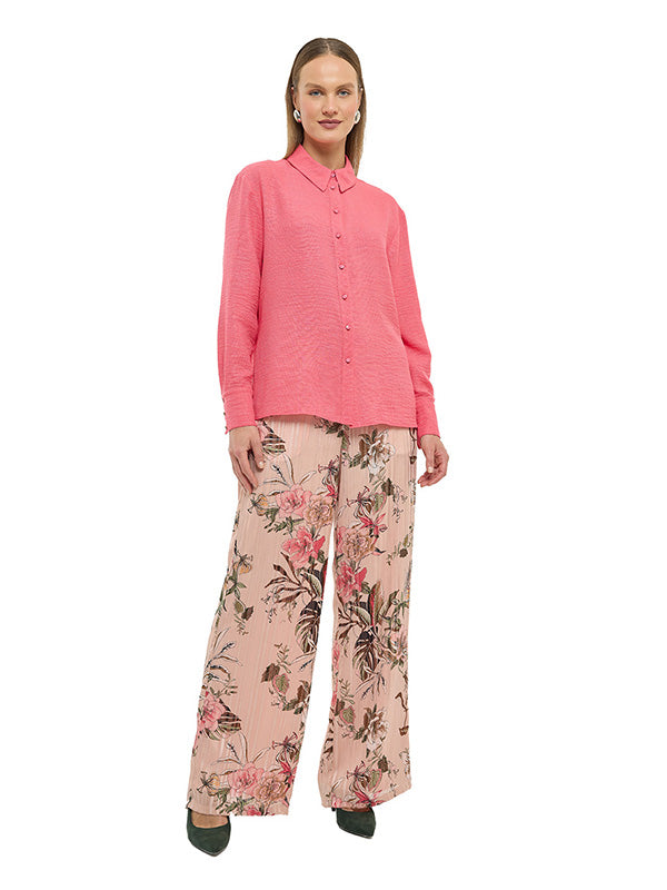 Blusa Camisera con Puño Ancho