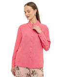 Blusa Camisera con Puño Ancho