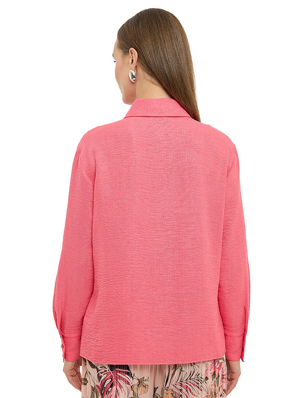 Blusa Camisera con Puño Ancho