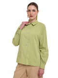 Blusa Camisera con Cortes en Talles