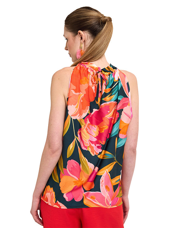 Blusa Cuello Halter con Herraje en Delantero