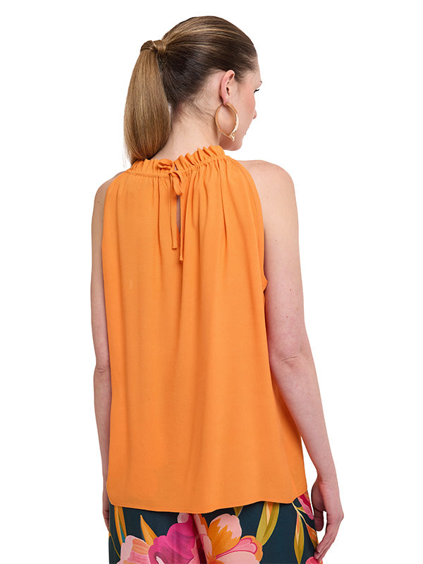 Blusa Cuello Halter con Herraje al Frente