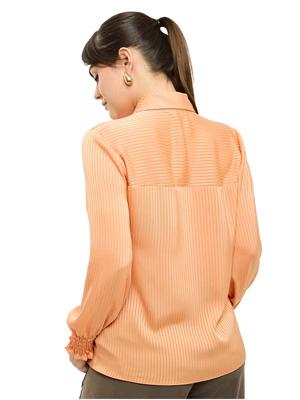 Blusa de Manga Larga con Puños Enresortados
