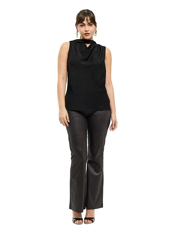 Blusa Sin Mangas con Escote Hamaca y Cinta Ajustable