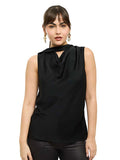 Blusa Sin Mangas con Escote Hamaca y Cinta Ajustable