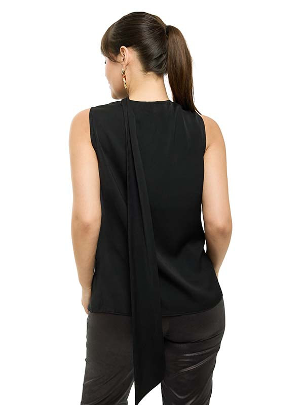 Blusa Sin Mangas con Escote Hamaca y Cinta Ajustable