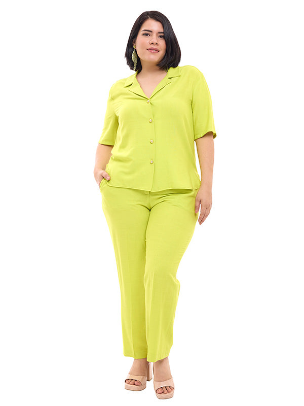 Blusa camisera de manga corta