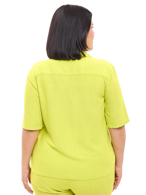 Blusa camisera de manga corta