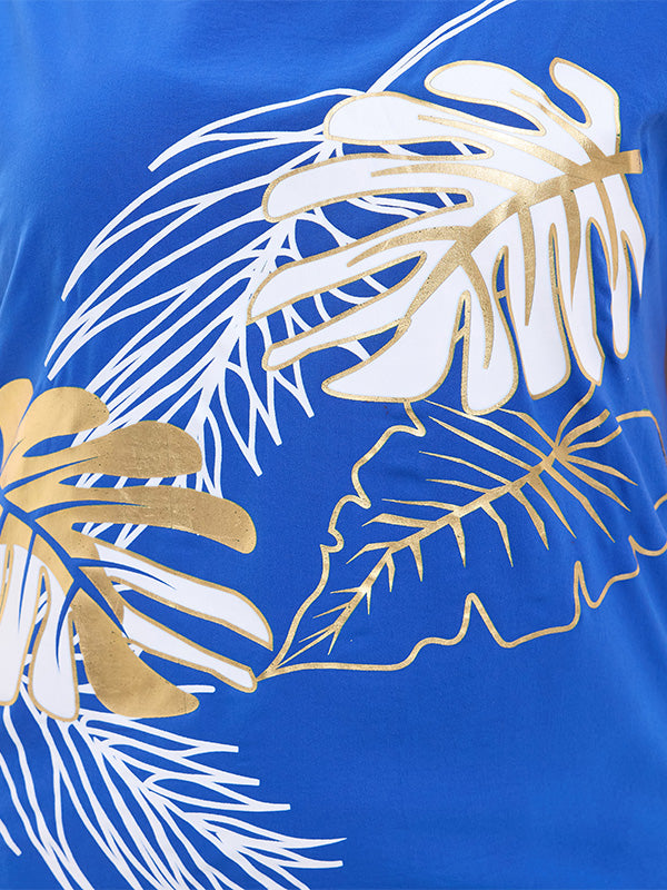 Blusa de escote redondo con estampado