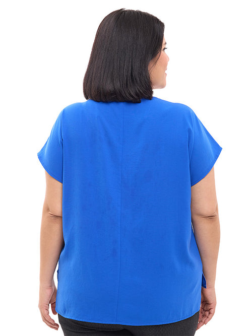 Blusa de escote redondo con estampado