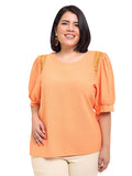 Blusa con Detalle de Encaje en Sisas
