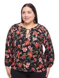 Blusa estampada con herraje