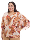 Blusa estampada con collar