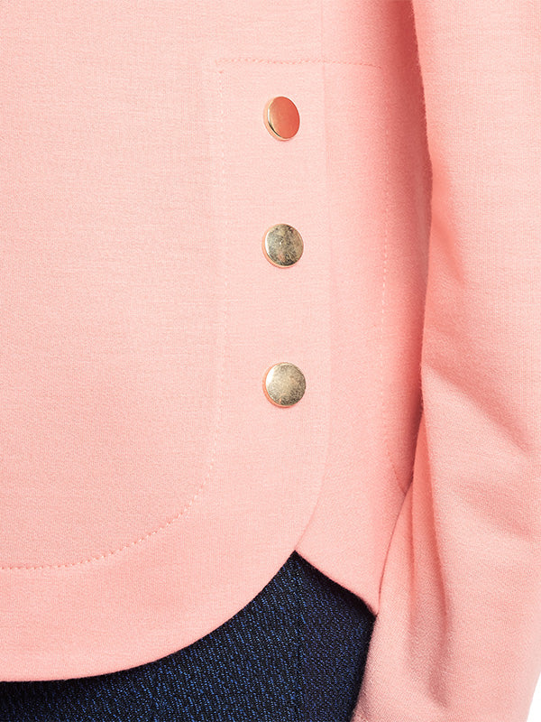 Blusa de Manga Larga con Broches de Presión en Costados