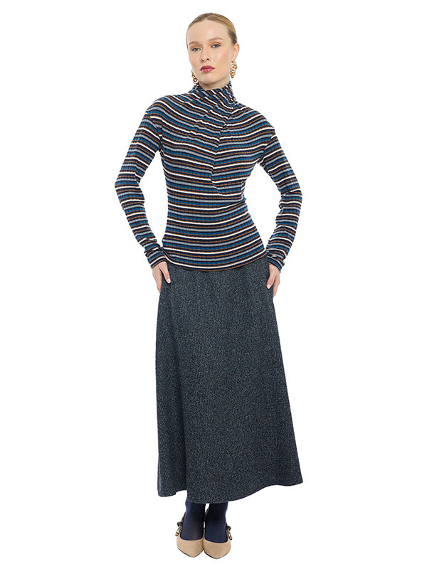 Blusa Envolvente con Escote en Gota y Cuello para Anudar