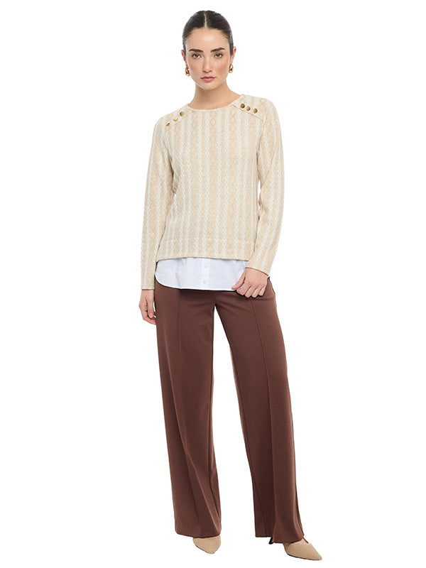 Blusa Corte en Hombro con Diseño