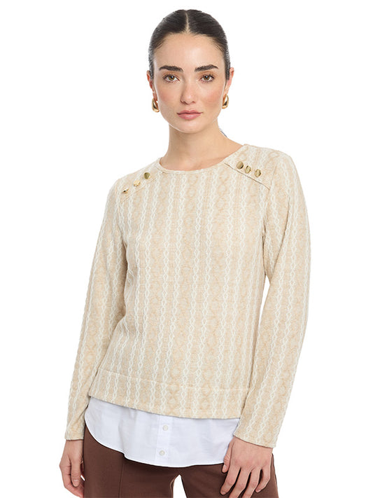 Blusa Corte en Hombro con Diseño