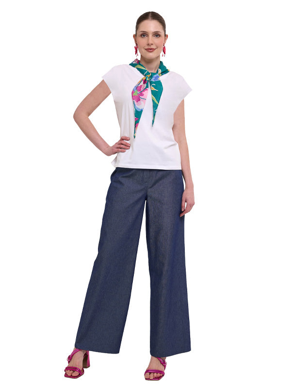 Blusa sin Mangas con Pañuelo Integrado