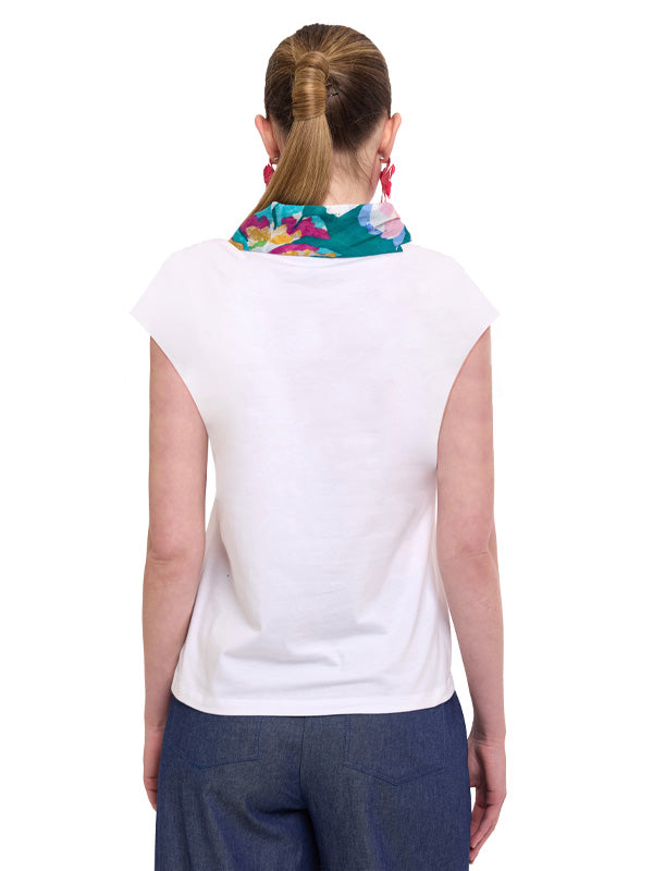 Blusa sin Mangas con Pañuelo Integrado