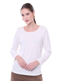 Blusa de Escote Redondo con Aplicaciones en Hombros