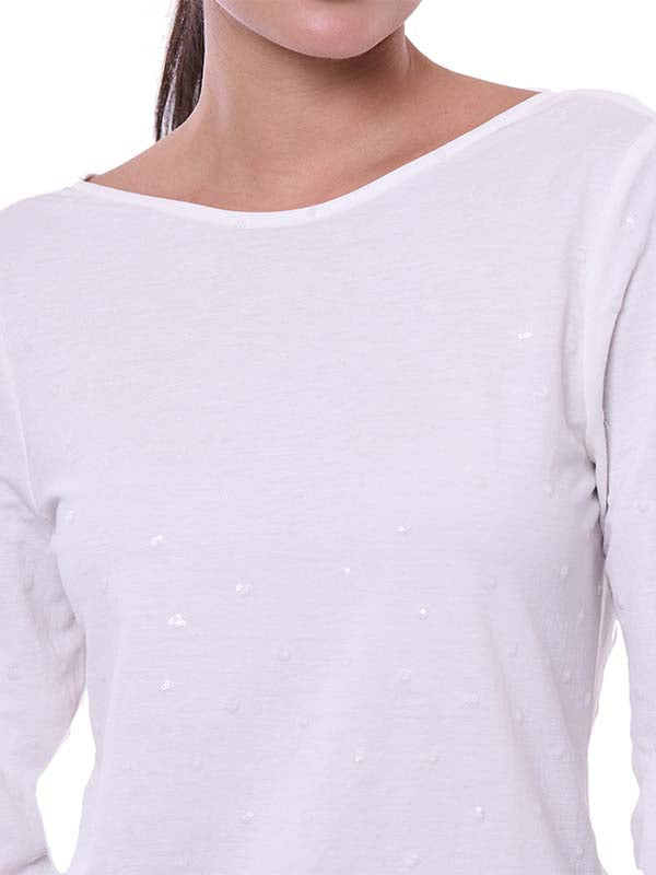 Blusa de Lentejuelas para Dama Manga Larga con Hamaca en Espalda