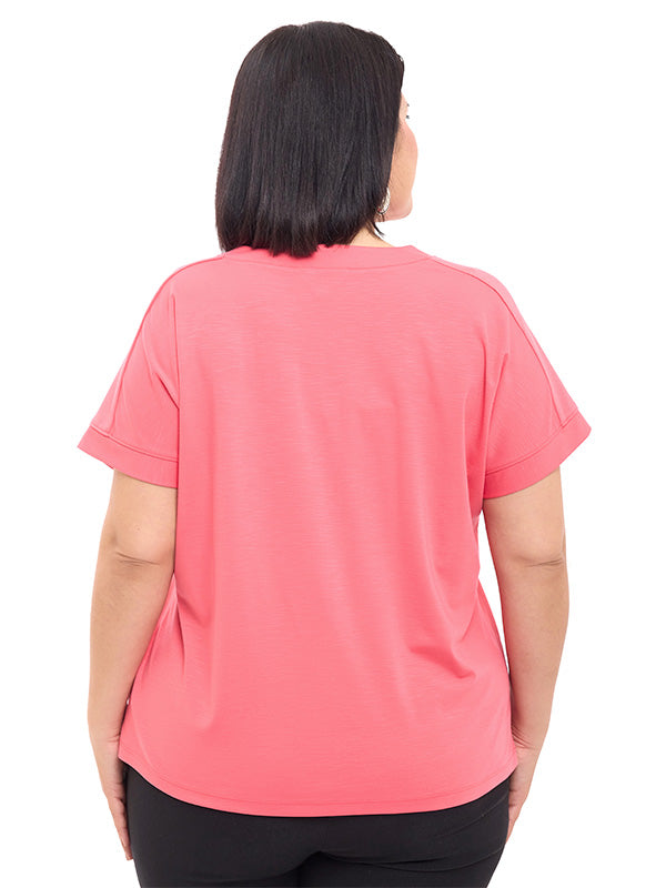Blusa de escote redondo con estampado